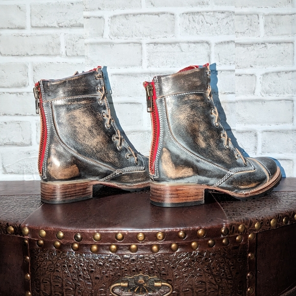 Freebird Liverpool Boot Size 8 RED ZIPPER Ice Color - Picture 5 of 12